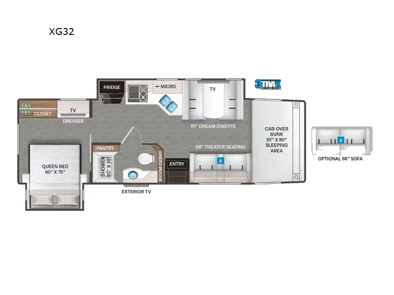 2025 Thor Motor Coach Omni XG32 - Floor plan