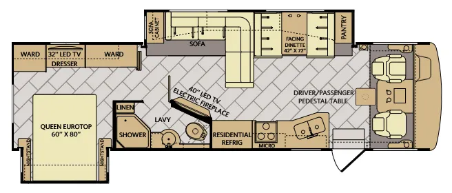 Fleetwood Bounder 33C floor plan