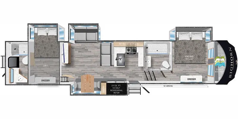 Heartland Bighorn Traveler BHTR 38 DS floor plan