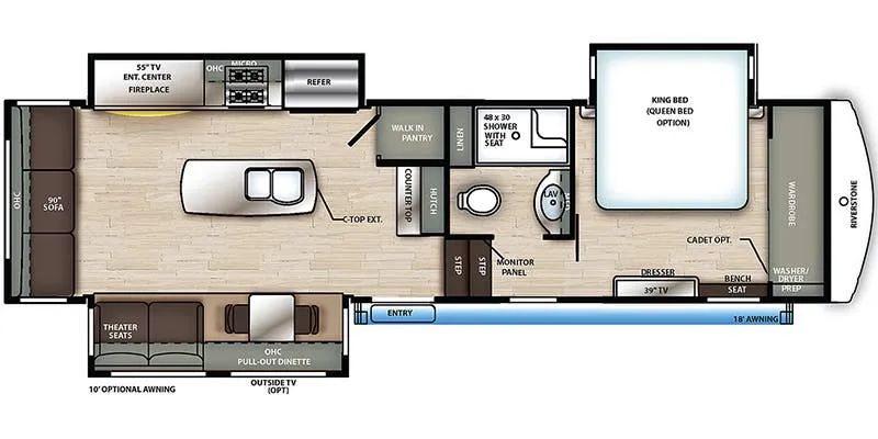 Forest River Riverstone Reserve 3410PMK floor plan