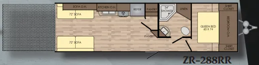 CrossRoads Z-1 ZR-288RR floor plan