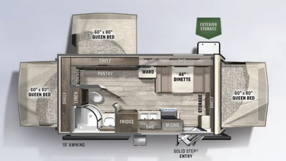 Forest River Flagstaff Shamrock 183 floor plan