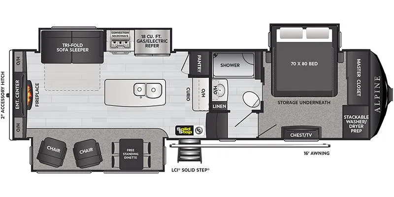 Keystone Alpine 3020RE floor plan