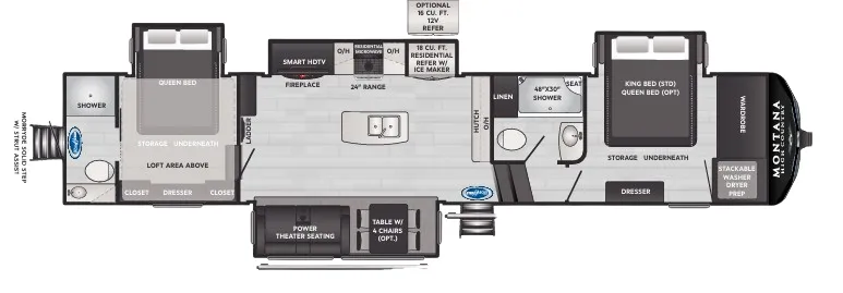 Keystone Montana High Country 381TB floor plan