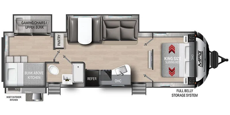 Cruiser RV MPG MPG 3100BH floor plan