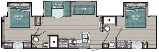 Gulf Stream Conquest Lodge 33DBDB floor plan