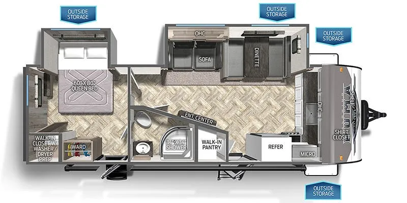 2023 Palomino Puma 26FKDS - Floor plan