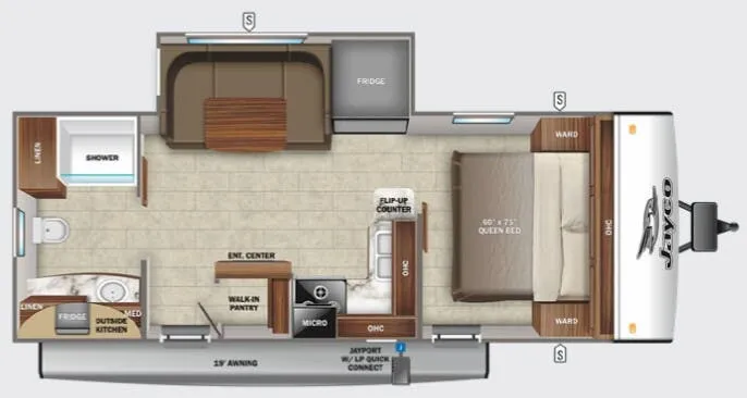 Jayco Jay Feather 22RB floor plan
