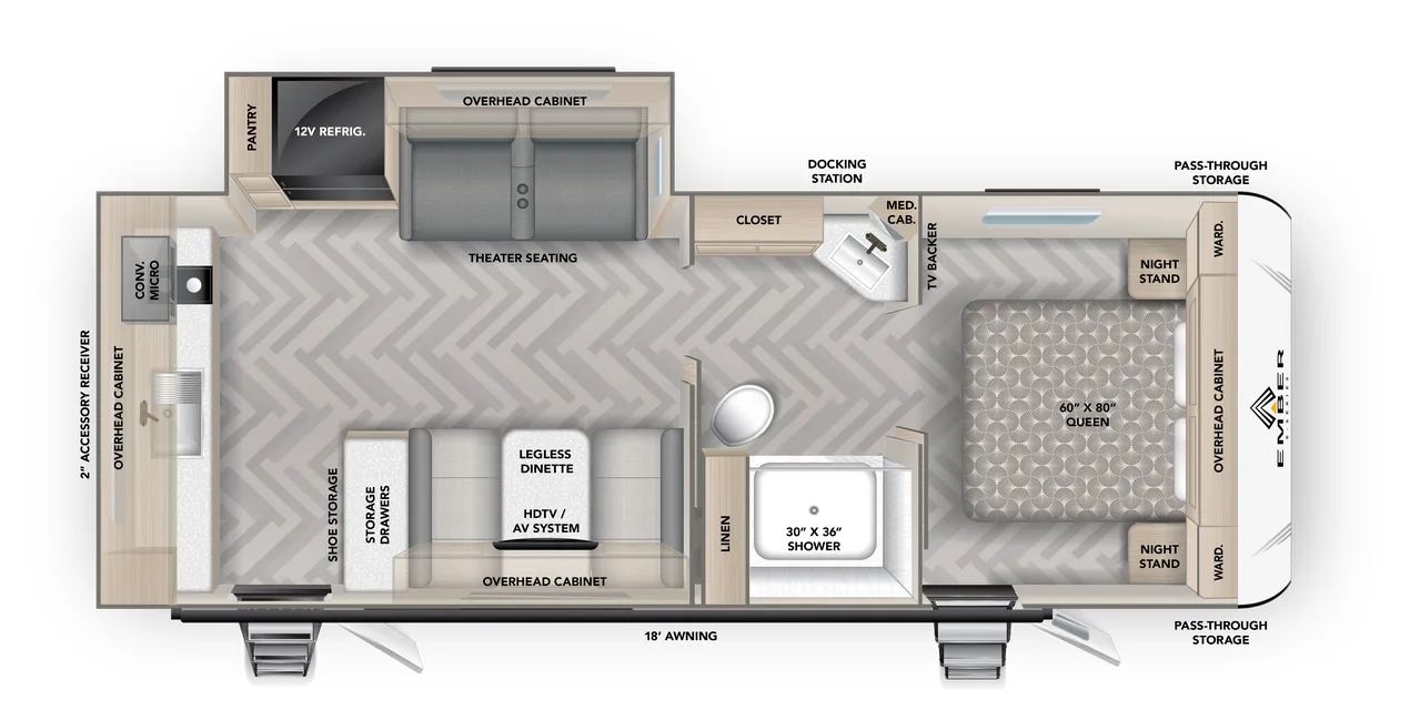 Ember RV E-Series 24RLD floor plan