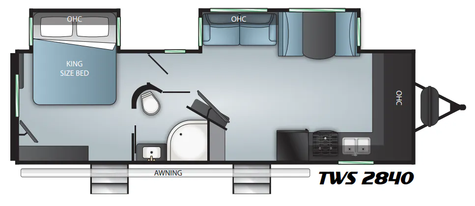 Cruiser RV Twilight Signature TWS 2840 floor plan
