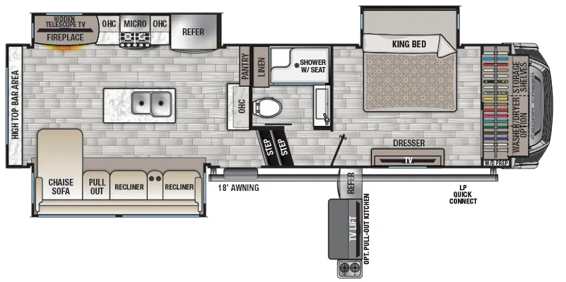 Forest River Cedar Creek 291RW floor plan