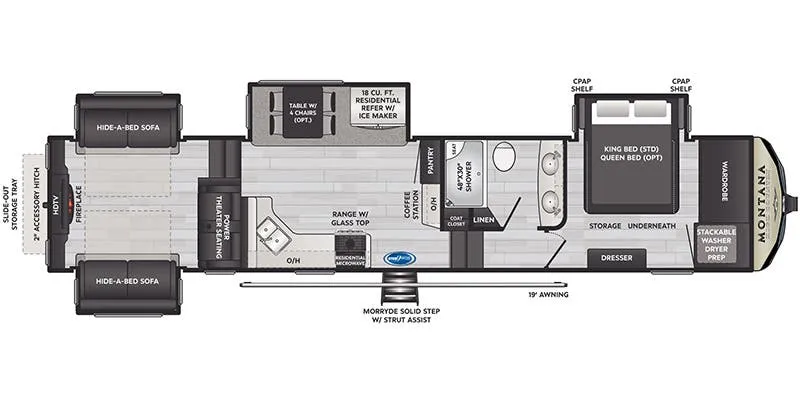 2022 Keystone Montana High Country 373RD - Floor plan