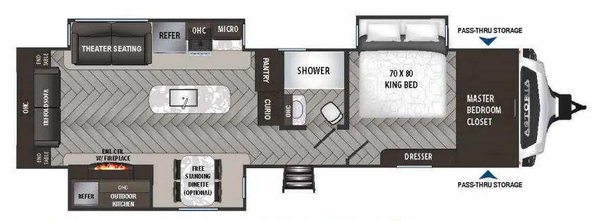 Dutchmen Astoria 3373RL floor plan