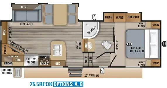 Jayco Eagle HT 25.5REOK floor plan