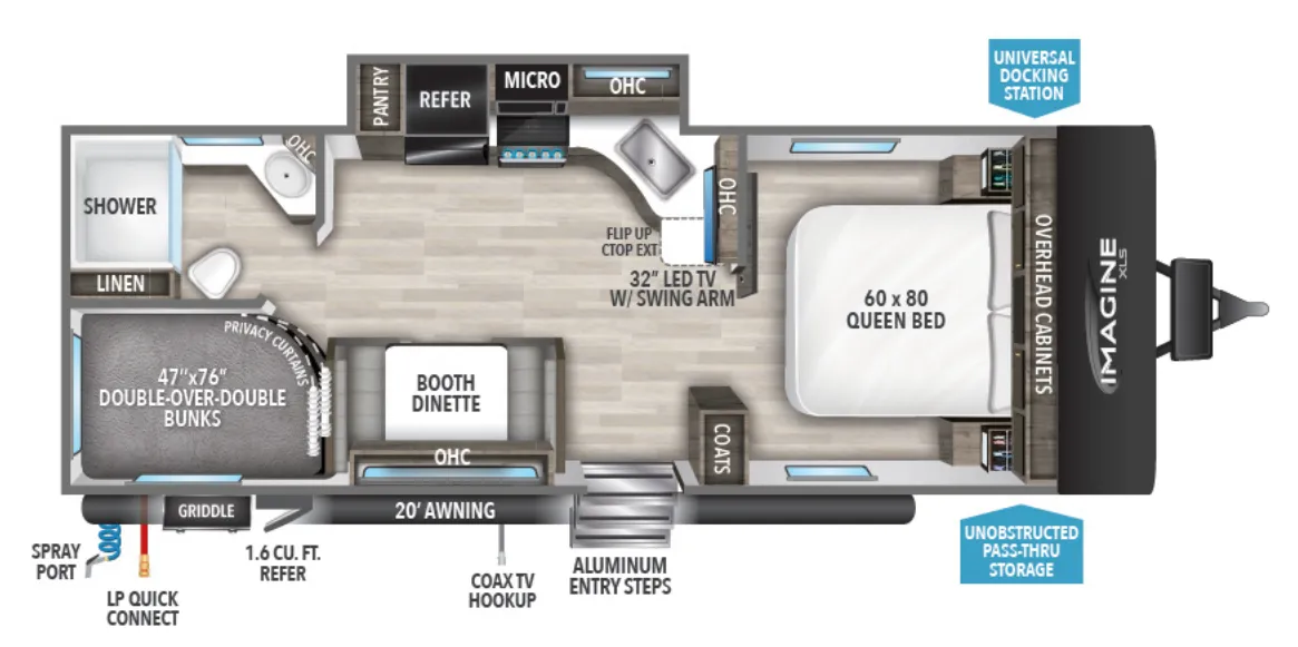 Grand Design Imagine XLS 23BHE floor plan