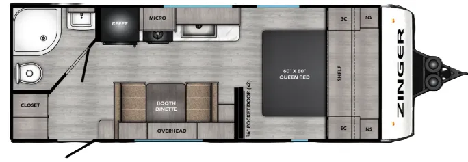CrossRoads Zinger Lite 190RB floor plan