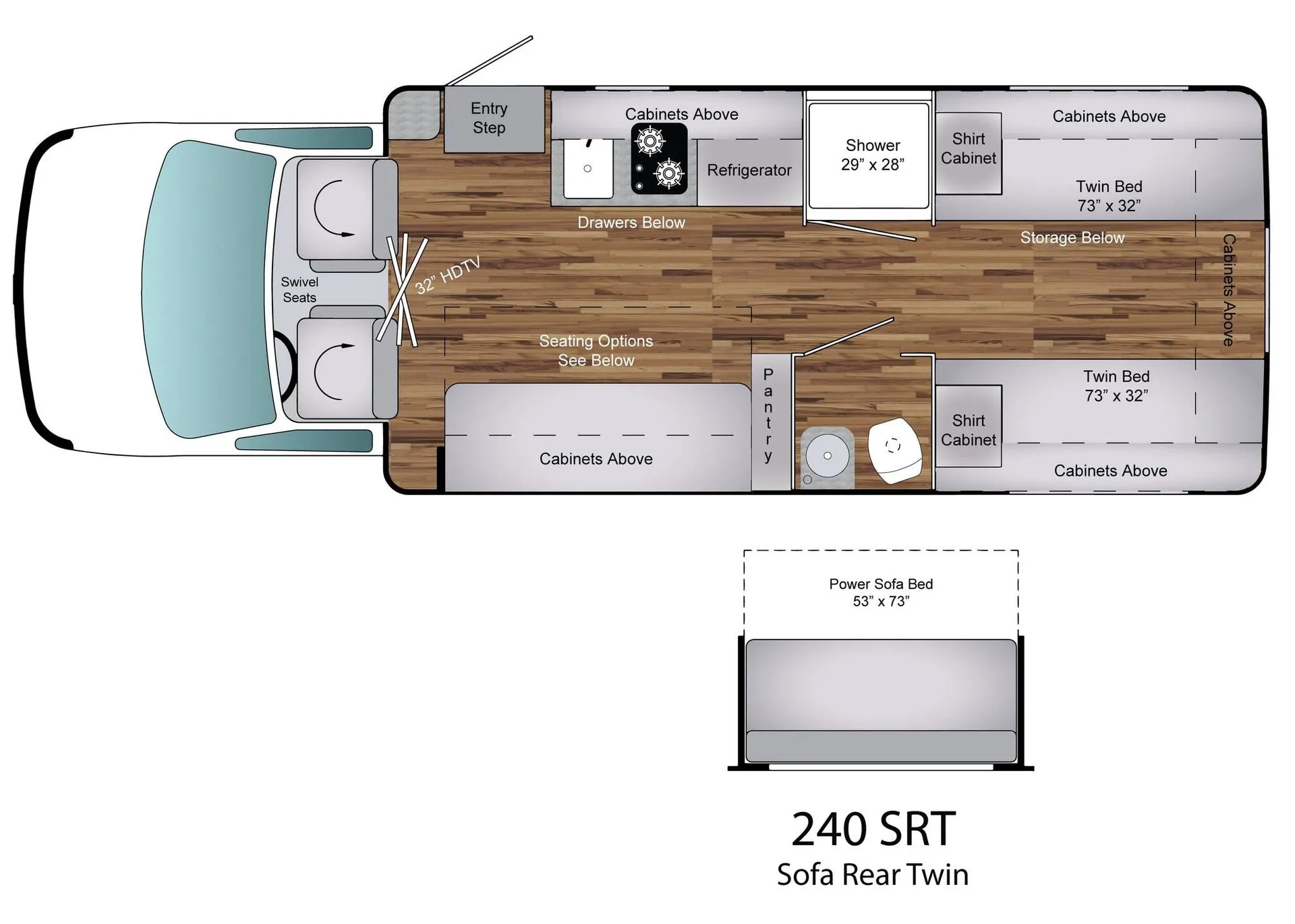 Coach House Platinum II 240 SRT floor plan