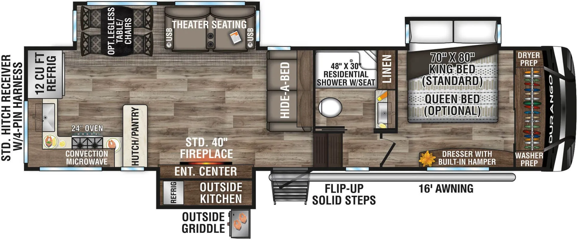 K-Z Durango D321RKT floor plan