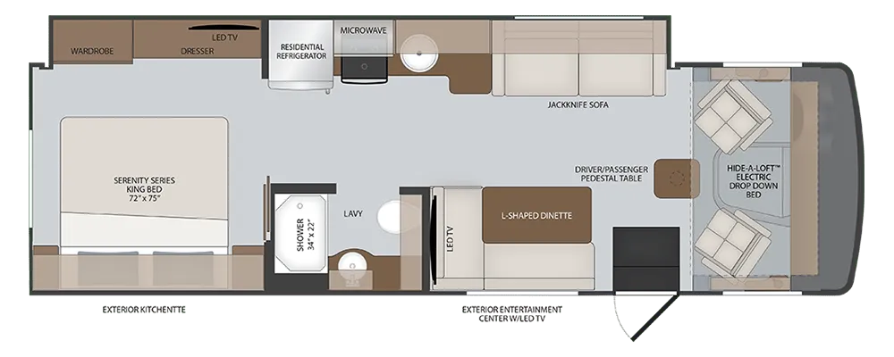2026 Holiday Rambler Admiral 29M - Floor plan