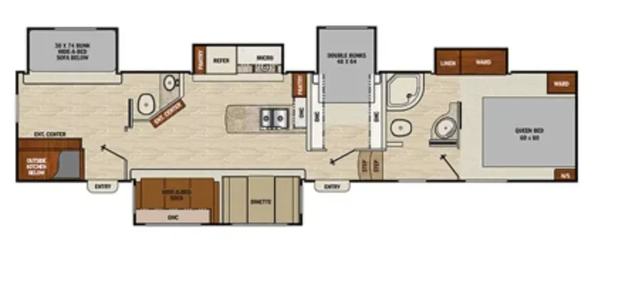 Coachmen Chaparral 371 MBRB floor plan