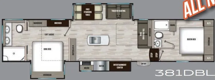 Coachmen Chaparral 381DBL floor plan