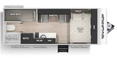 2022 Cherokee Cherokee Wolf Pup 16BHS - Floor plan