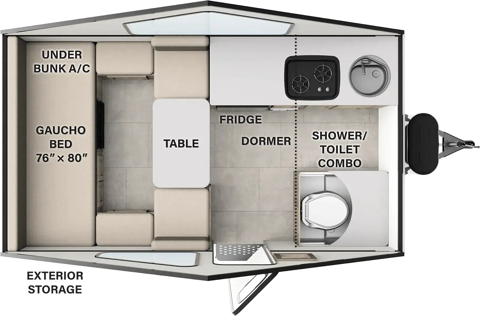 2026 Forest River Flagstaff Hardside T12RG - Floor plan