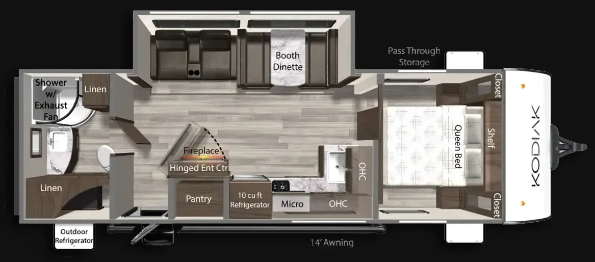 2025 Dutchmen Kodiak 260RBSL - Floor plan