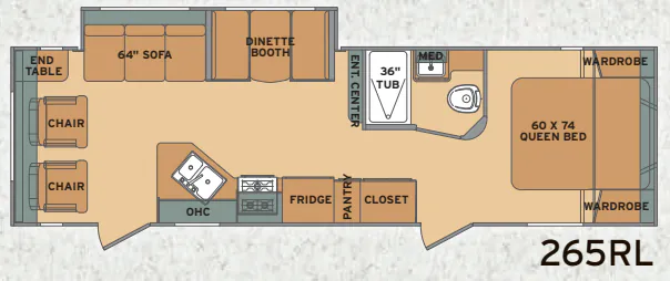 Shasta Flyte 265RL floor plan