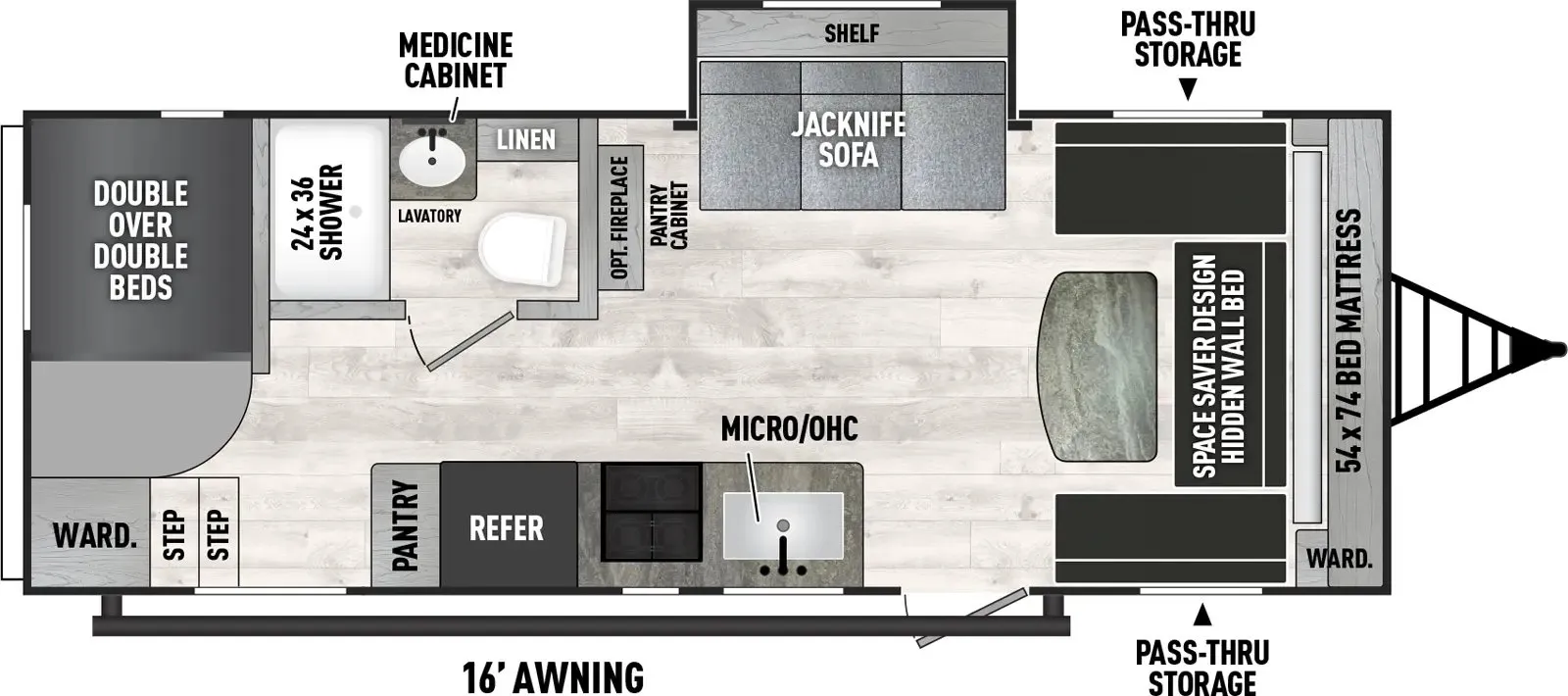 Coachmen Clipper Travel Trailers 252DBUS floor plan
