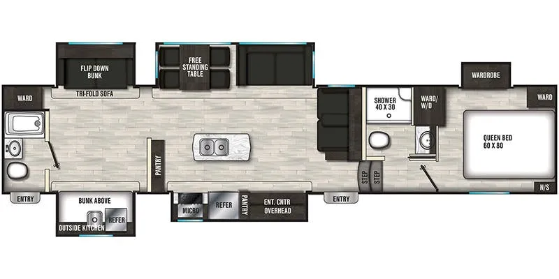 2021 Shasta Phoenix 367BH - Floor plan