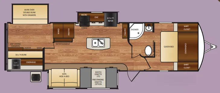 Forest River Wildcat 343BIK floor plan