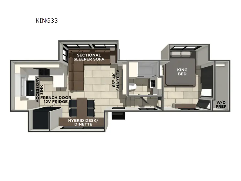 2026 Prime Time Crusader KING33 - Floor plan