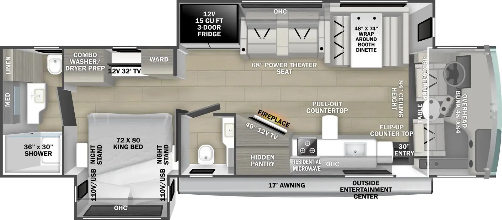 Forest River FR3 FR3 34DS floor plan
