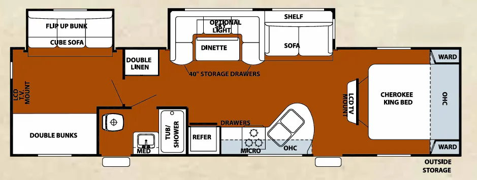 Forest River Cherokee 294BH floor plan
