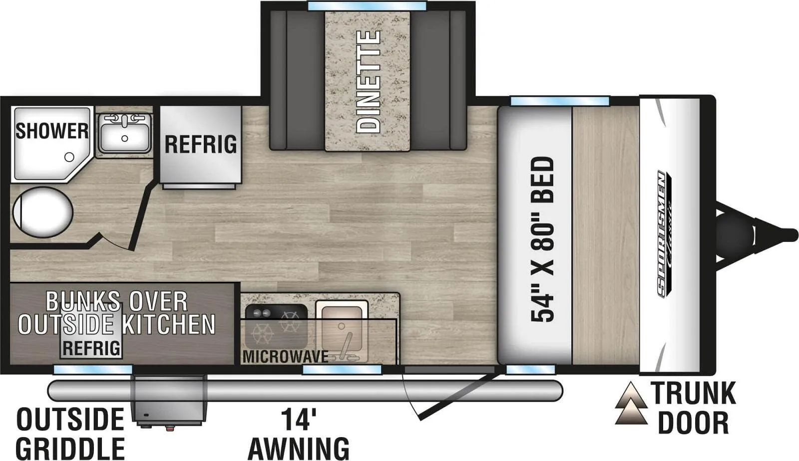 K-Z Sportsmen Classic 191BHK floor plan