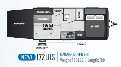 Keystone Hideout LHS 172LHS floor plan