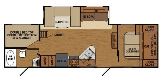 Augusta RV Flex 28BH floor plan
