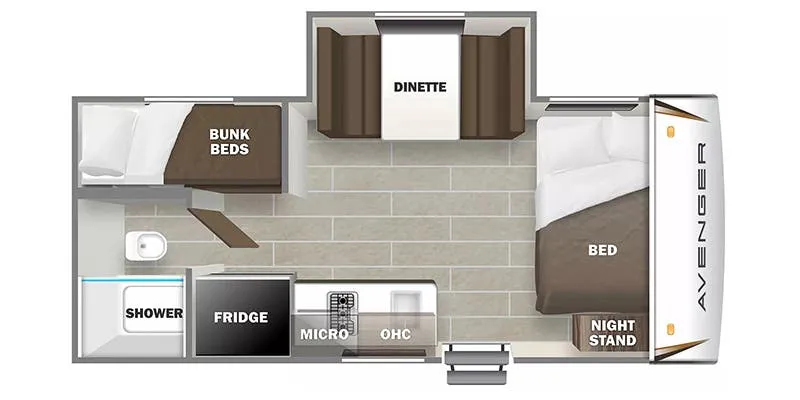 Prime Time Avenger LT 17BHS floor plan