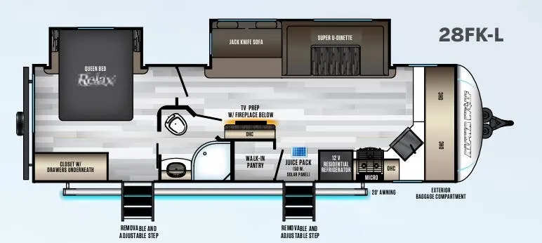 2022 Forest River Cherokee Alpha Wolf 28FK-L - Floor plan