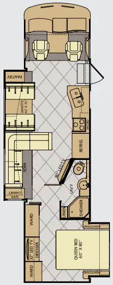 Fleetwood Southwind 34A floor plan