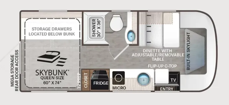 Thor Motor Coach Gemini AWD 22MT floor plan