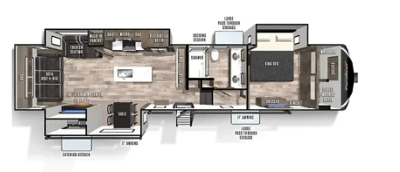 2021 Forest River Cardinal Limited 366DVLE — Floor plan