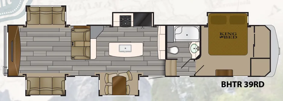 Heartland Bighorn Traveler 39RD floor plan