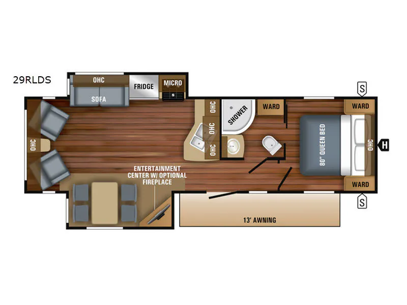 2018 Jayco Jay Flight 29RLDS - Floor plan