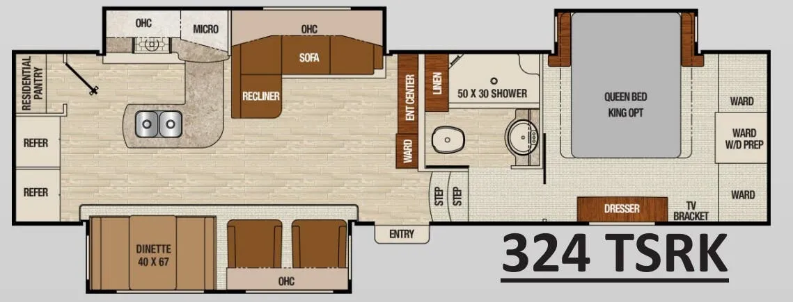 Coachmen Chaparral 324 TSRK floor plan