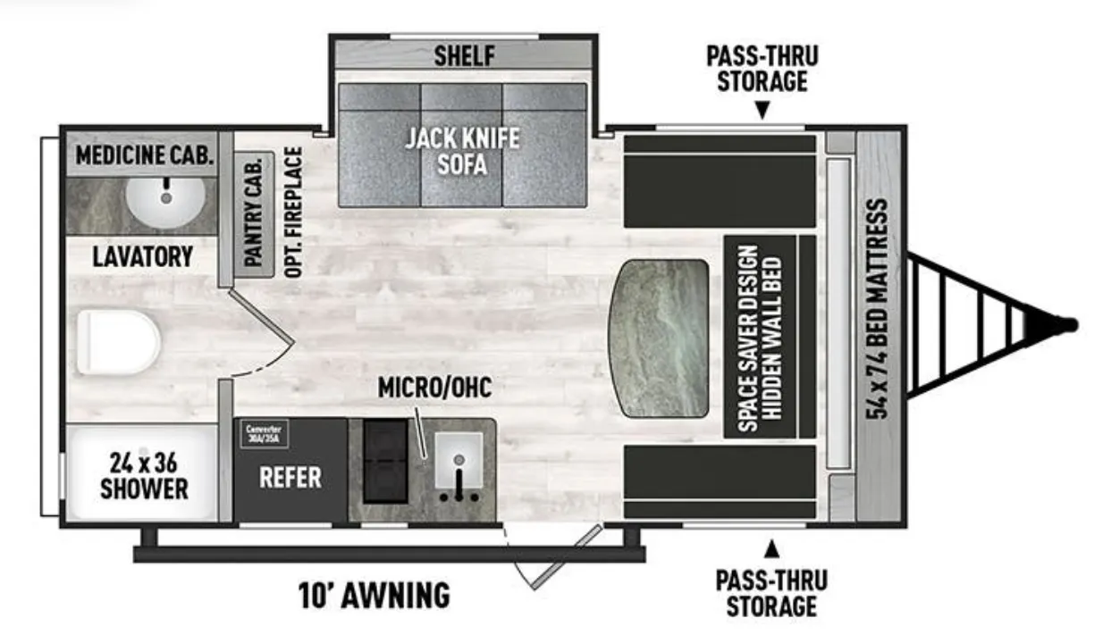 Coachmen Clipper 17MBS floor plan
