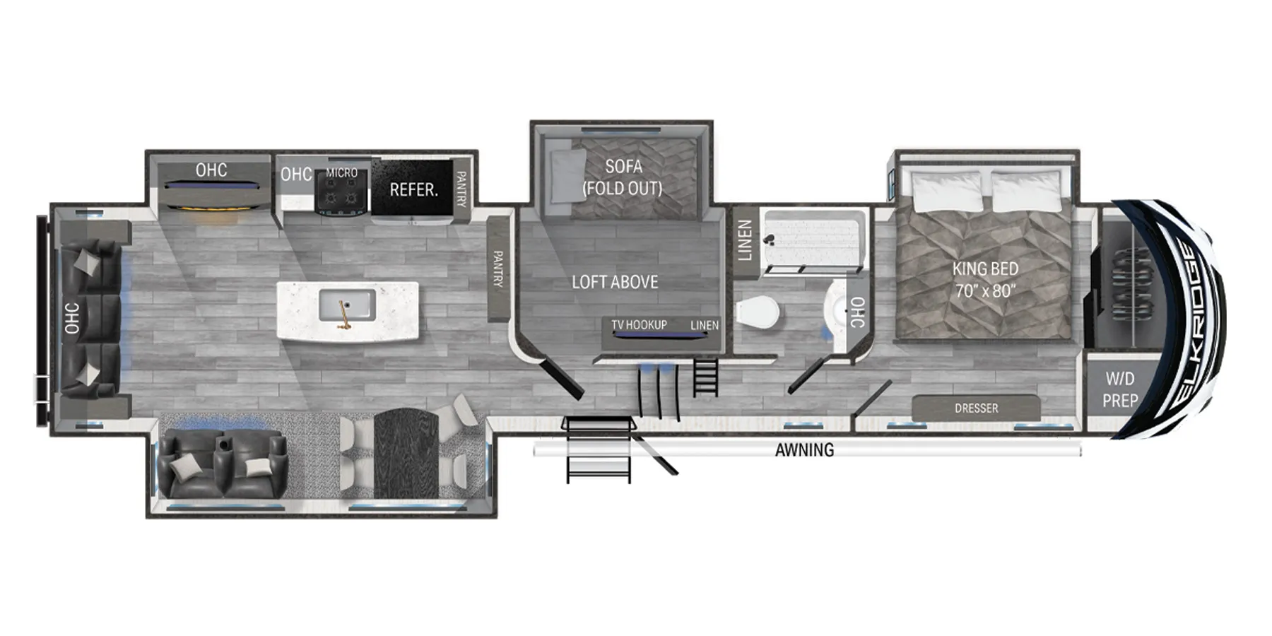 Heartland ElkRidge 38MB floor plan
