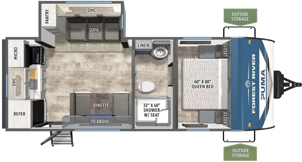 2026 Forest River Puma 227RK floor plan
