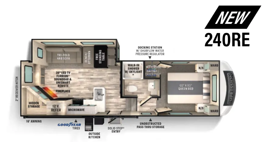 Forest River Impression 240RE floor plan